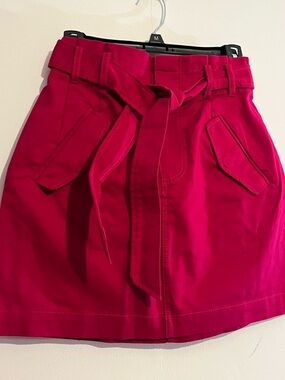 LOFT Petite High-Waist Mini Skirt in Bright Pink